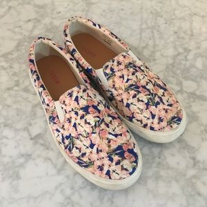 Jcrew sneaker slide ons - floral print